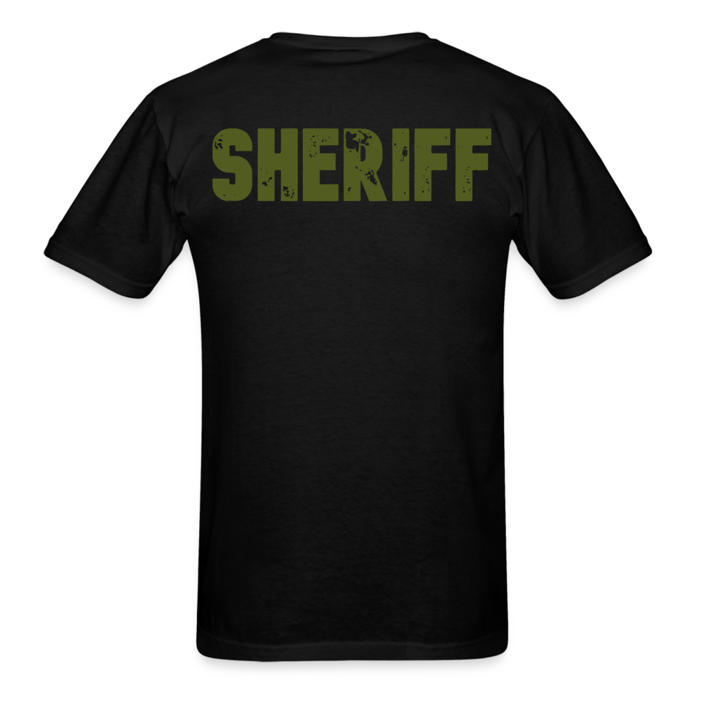 Unisex Classic T-Shirt - Sheriff Front & Back - OD Green - black