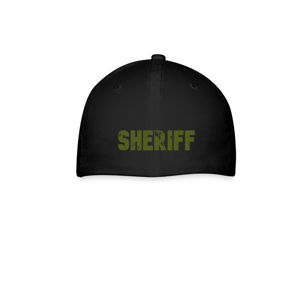 Flexfit Baseball Cap - Sheriff Front & Back - OD Green