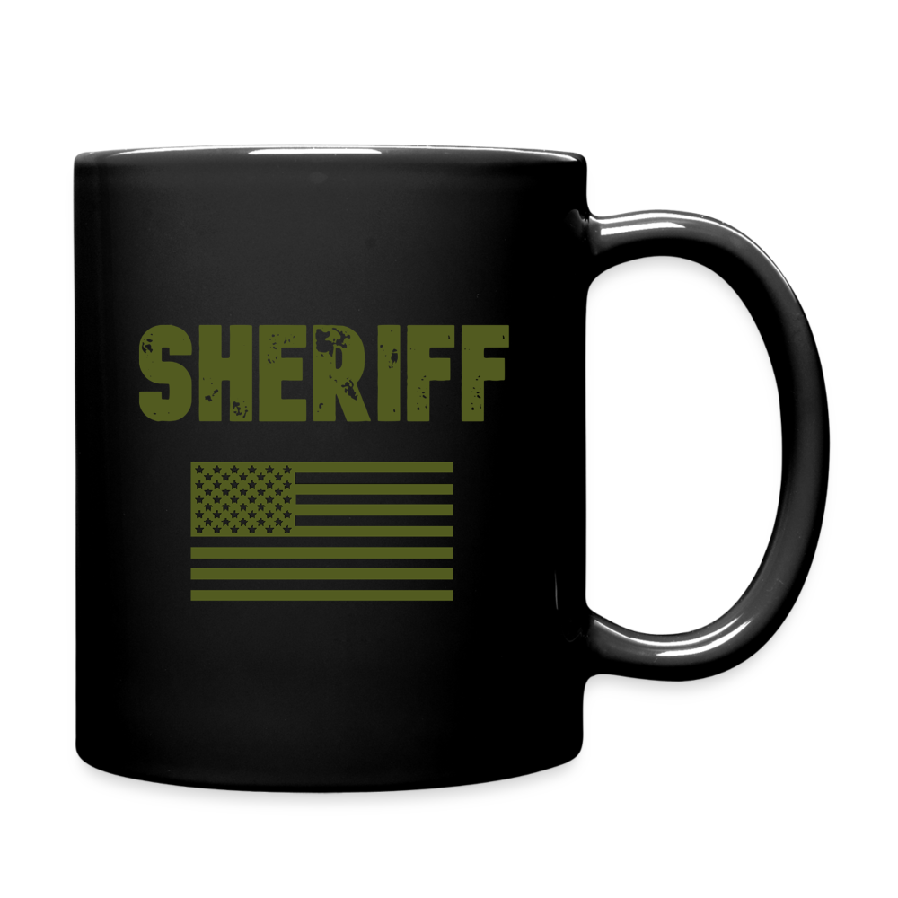 Full Color Mug - Sheriff/Flag - OD Green - black
