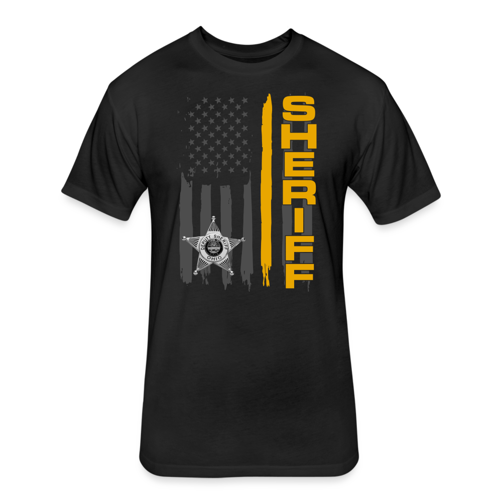 Unisex Poly/Cotton T-Shirt by Next Level - Ohio Sheriff Vertical - black
