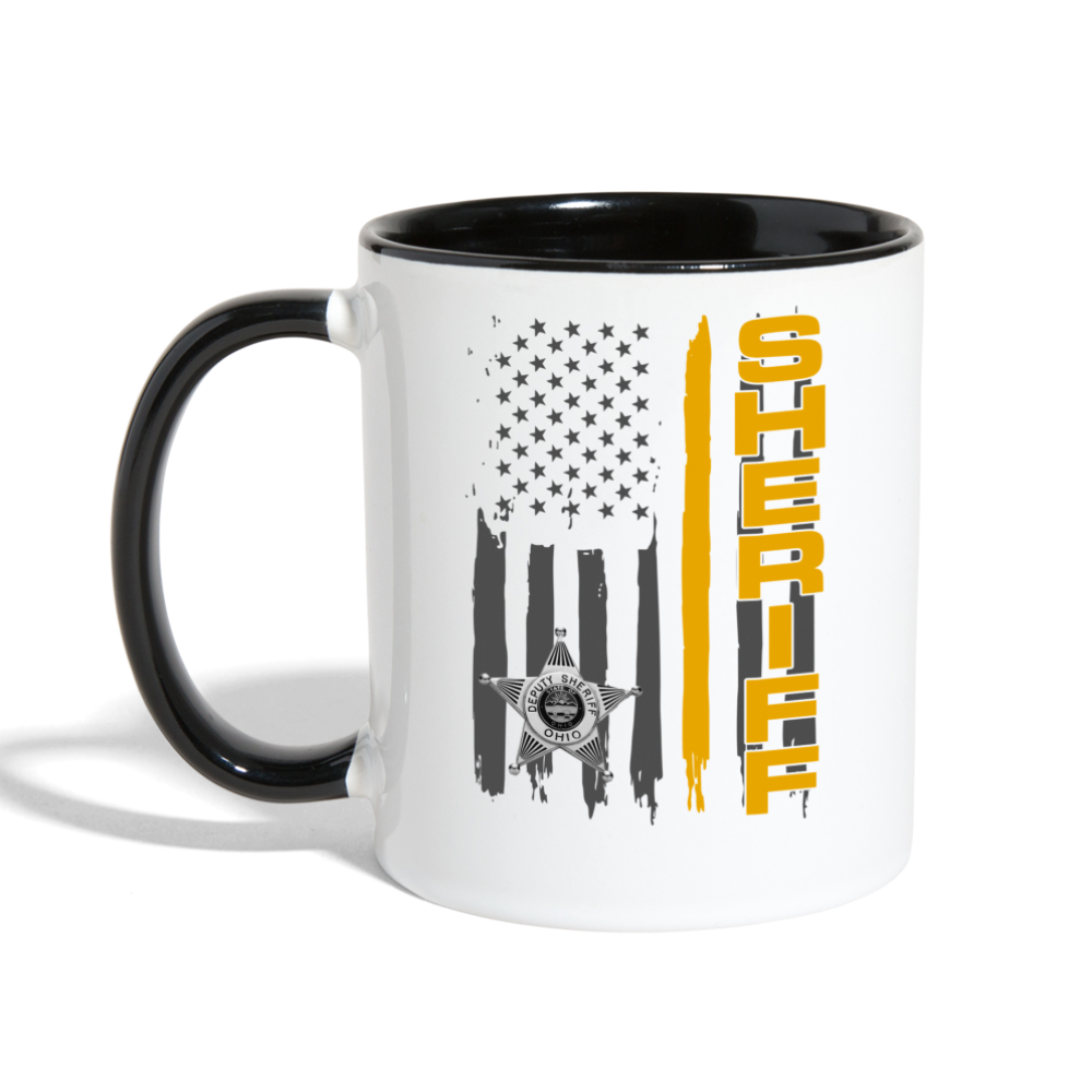 Contrast Coffee Mug - Ohio Sheriff Vertical - white/black