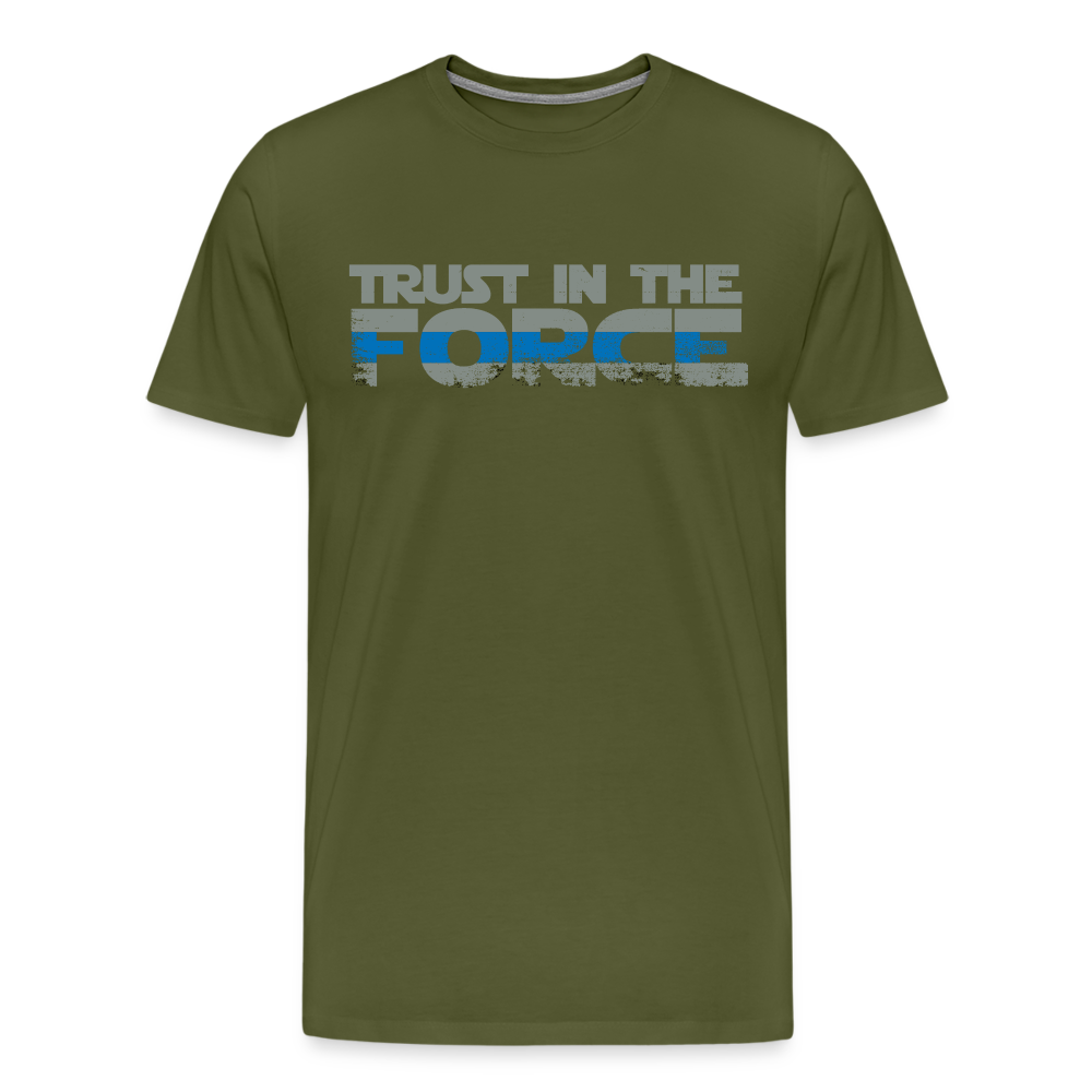 Men's Premium T-Shirt - Trust the Force - olive green