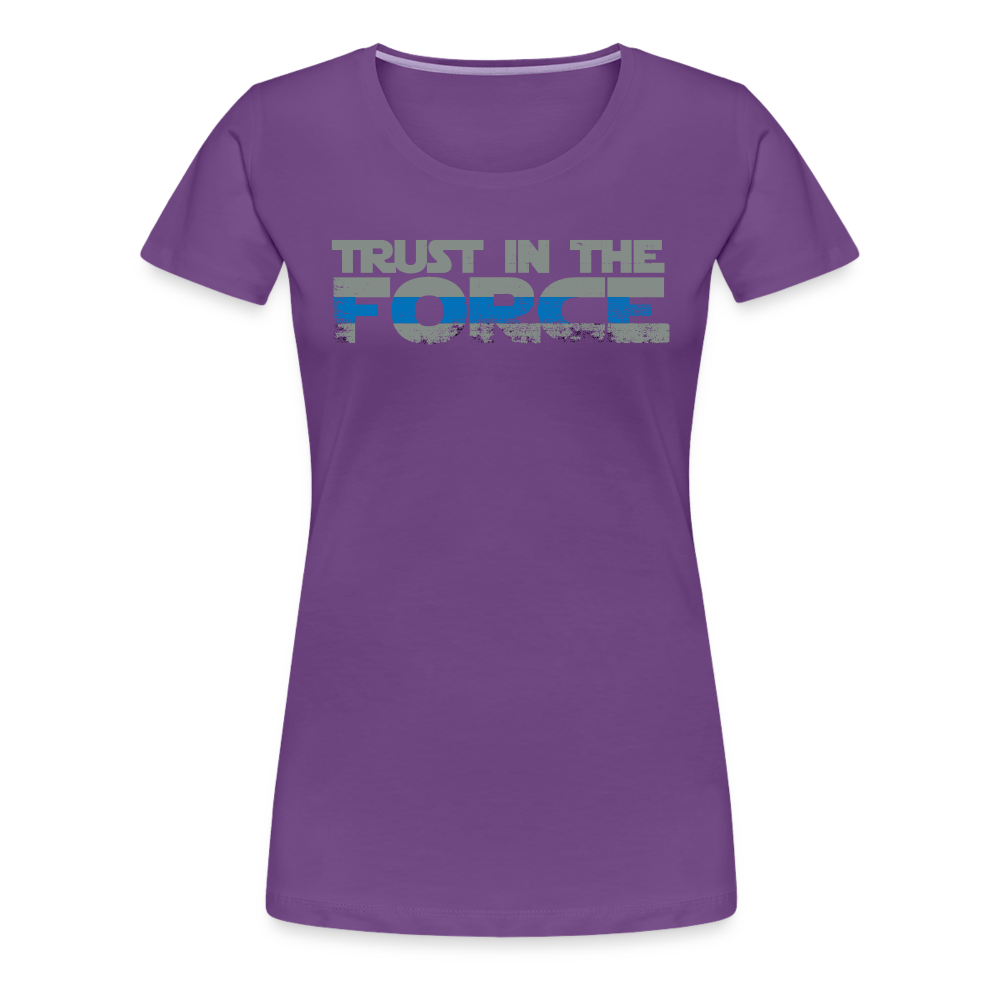 Women’s Premium T-Shirt - Trust the Force - purple