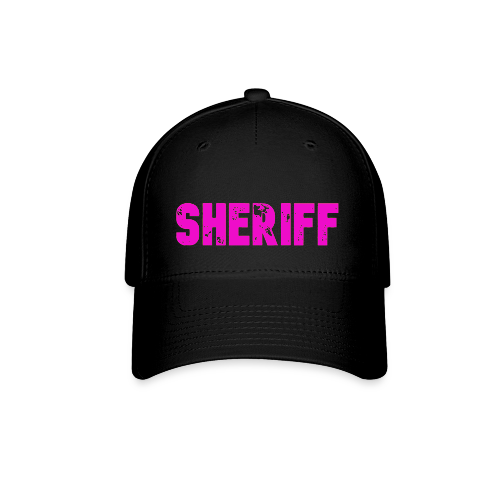 Flexfit Baseball Cap - Sheriff- Pink - black