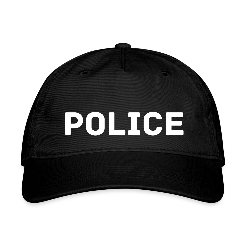 Organic Baseball Cap Snapback - Police - black