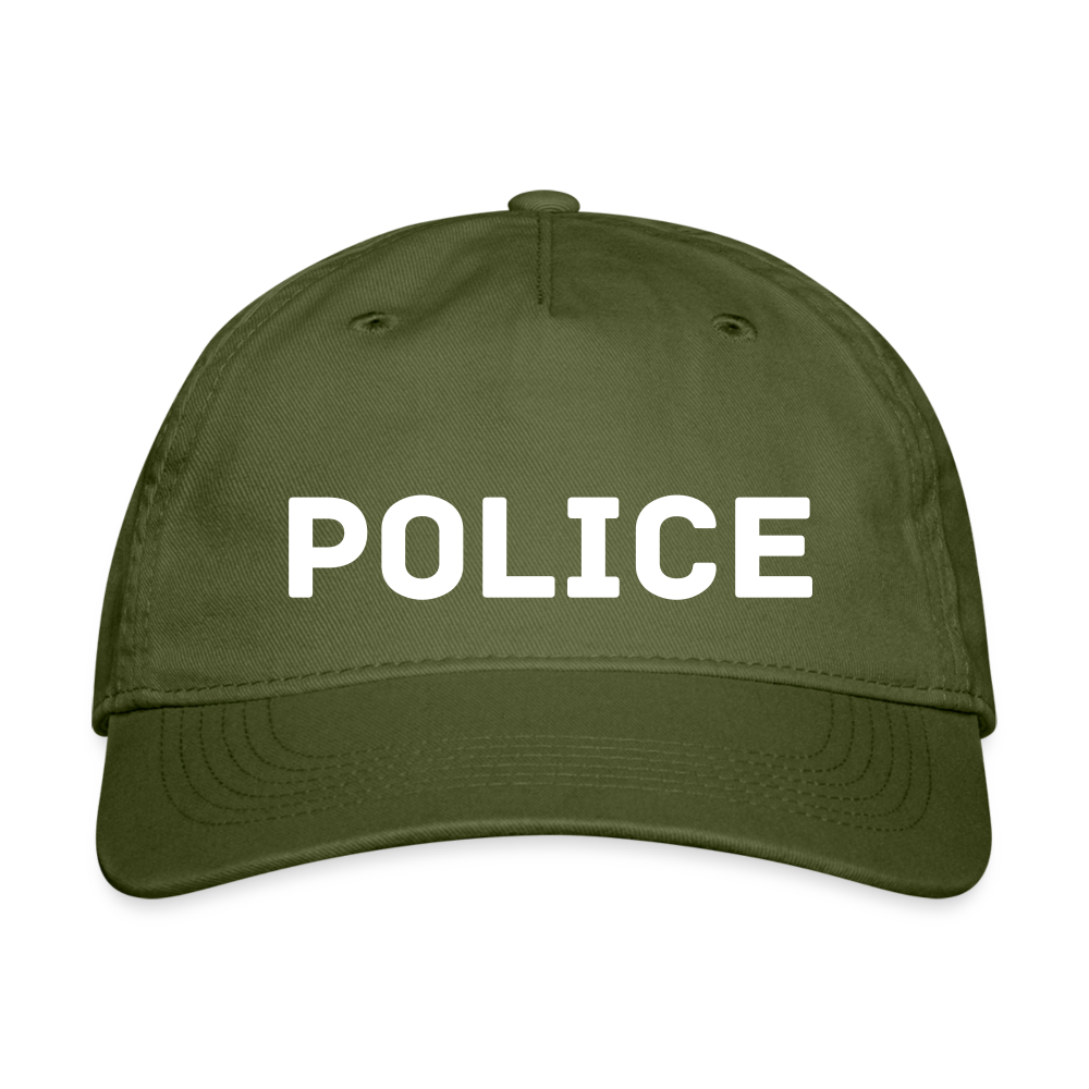 Organic Baseball Cap Snapback - Police - olive green