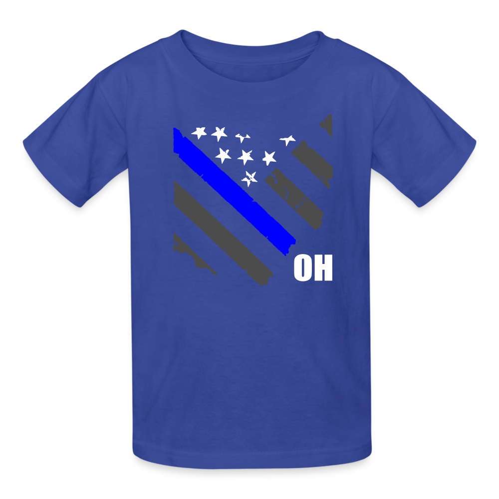 Kids' T-Shirt - Ohio Thin Blue Line - royal blue