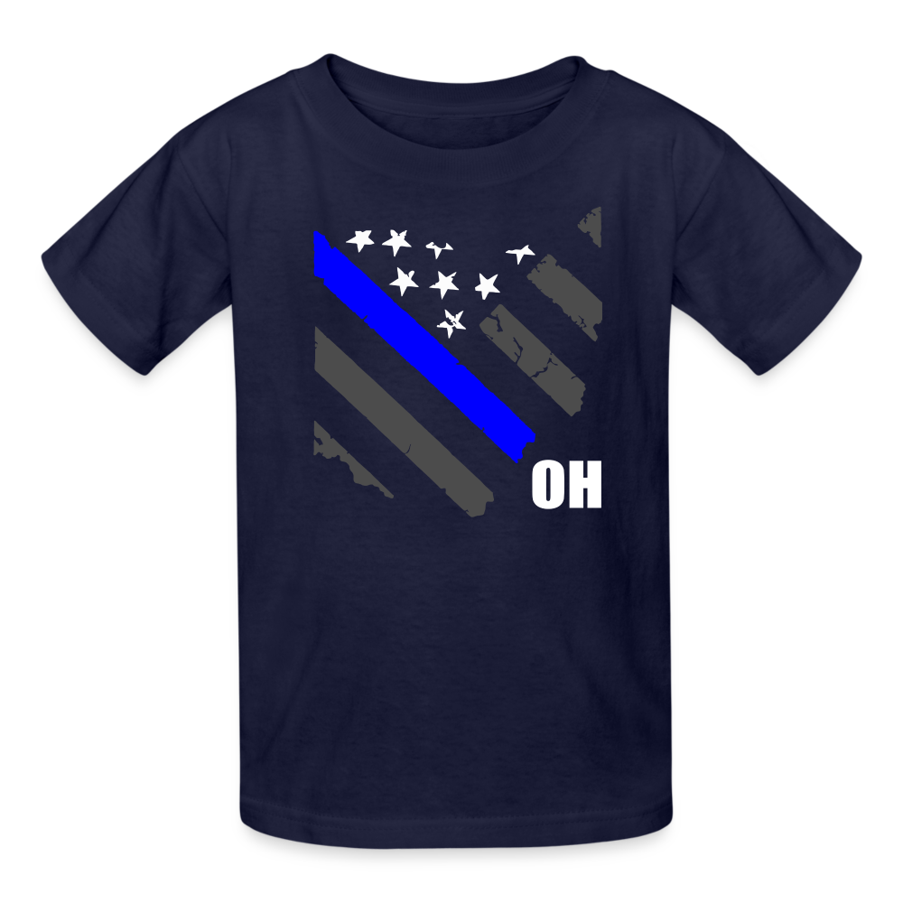 Kids' T-Shirt - Ohio Thin Blue Line - navy