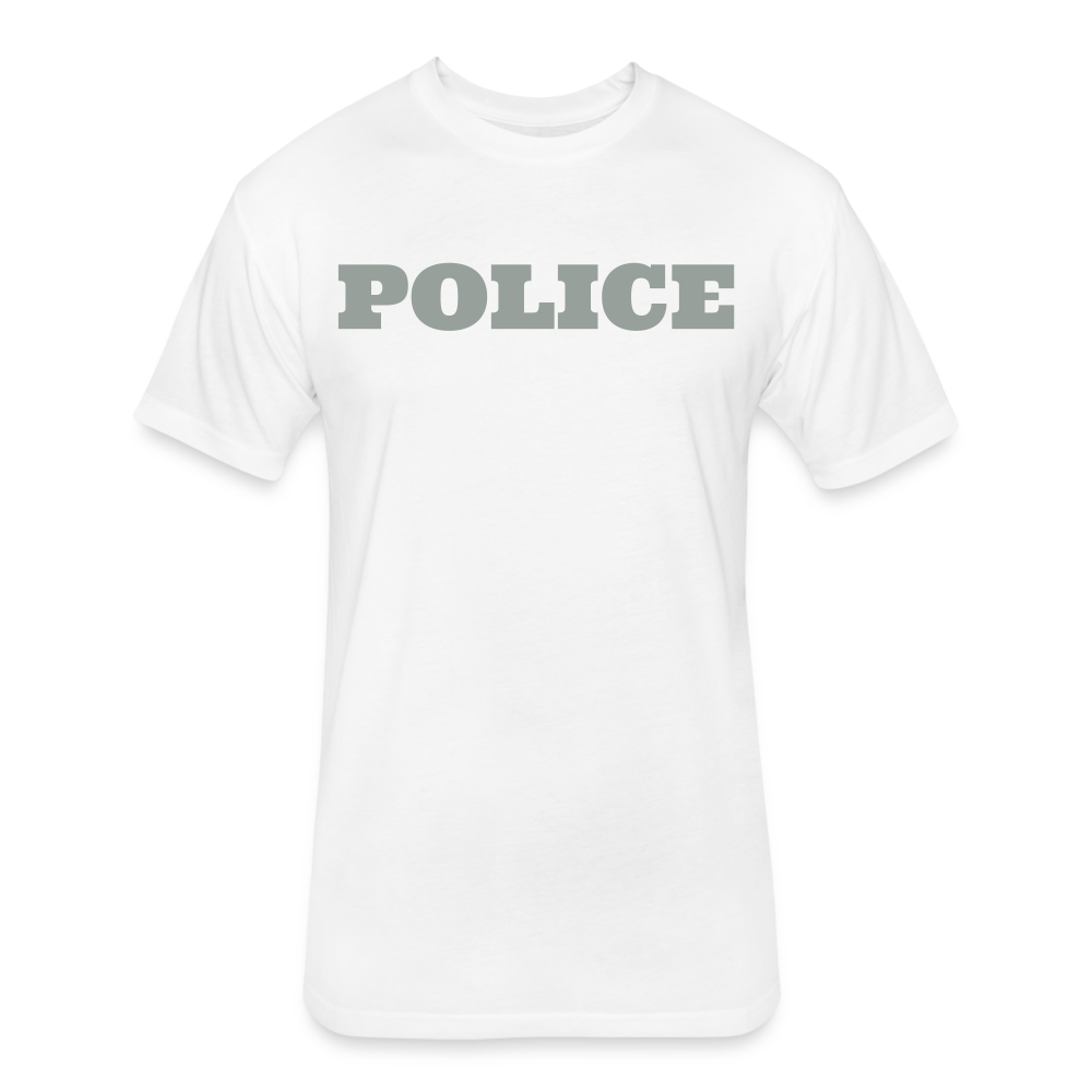 Unisex Poly/Cotton T-Shirt by Next Level - Police/Flag - white
