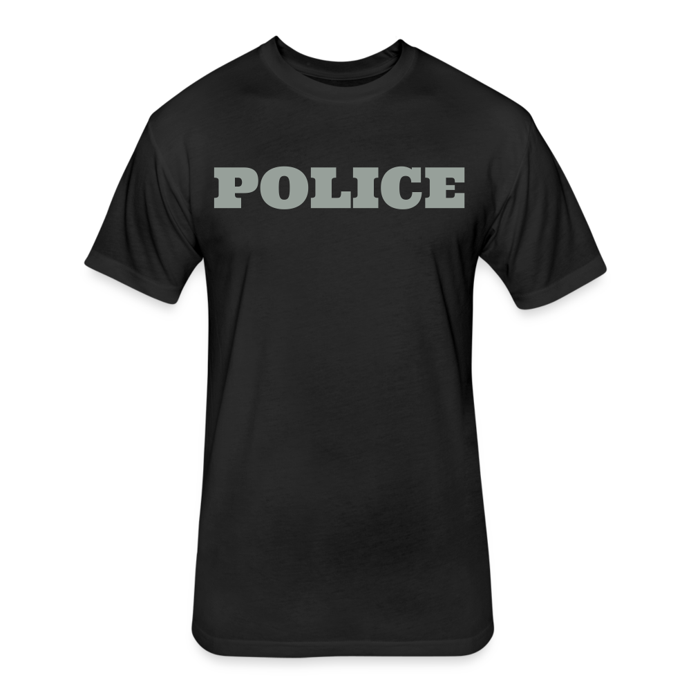 Unisex Poly/Cotton T-Shirt by Next Level - Police/Flag - black