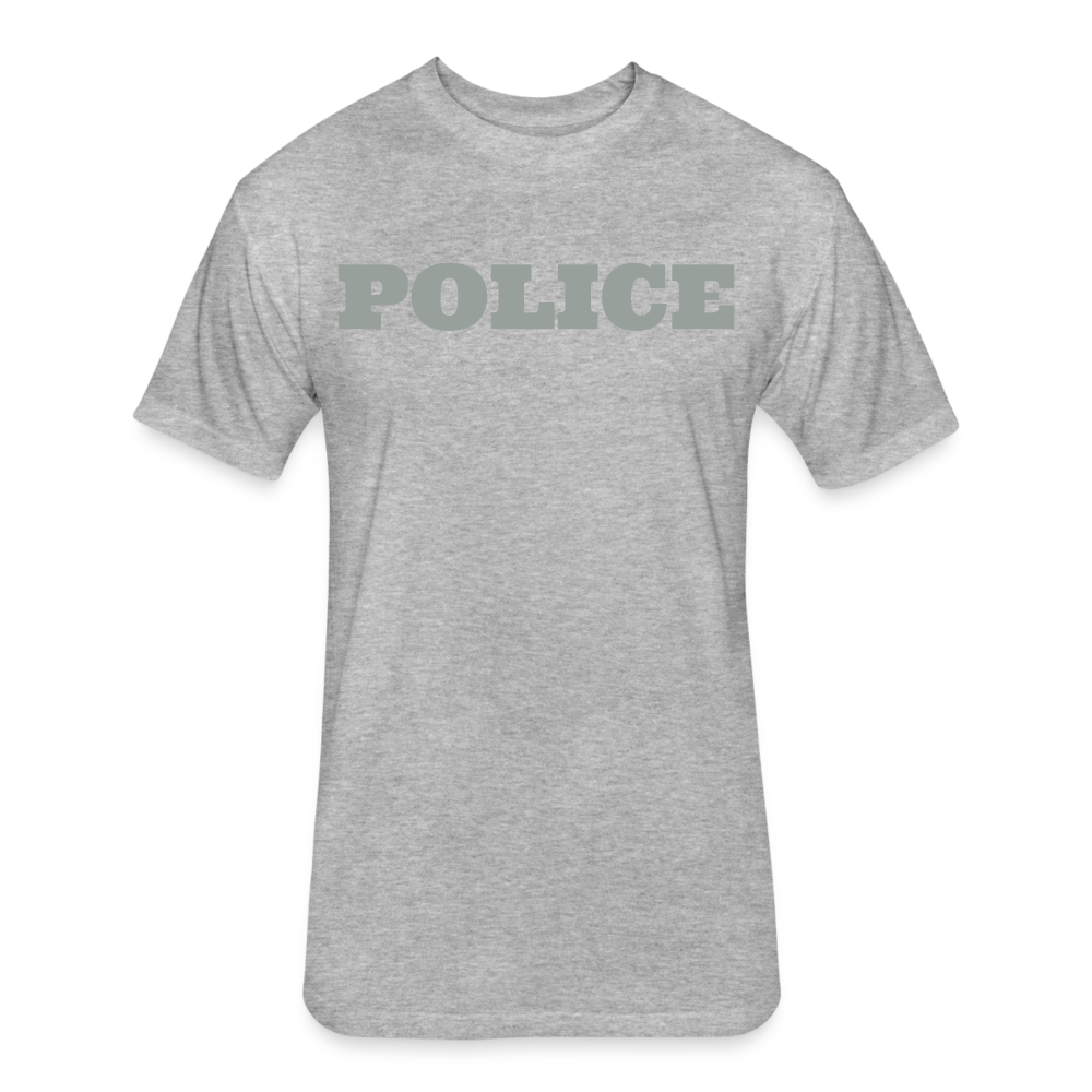 Unisex Poly/Cotton T-Shirt by Next Level - Police/Flag - heather gray