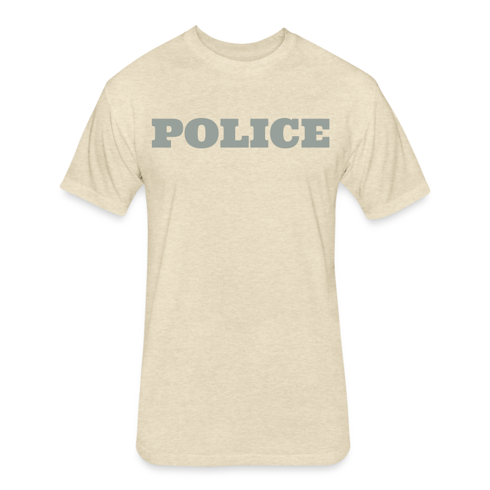 Unisex Poly/Cotton T-Shirt by Next Level - Police/Flag - heather cream