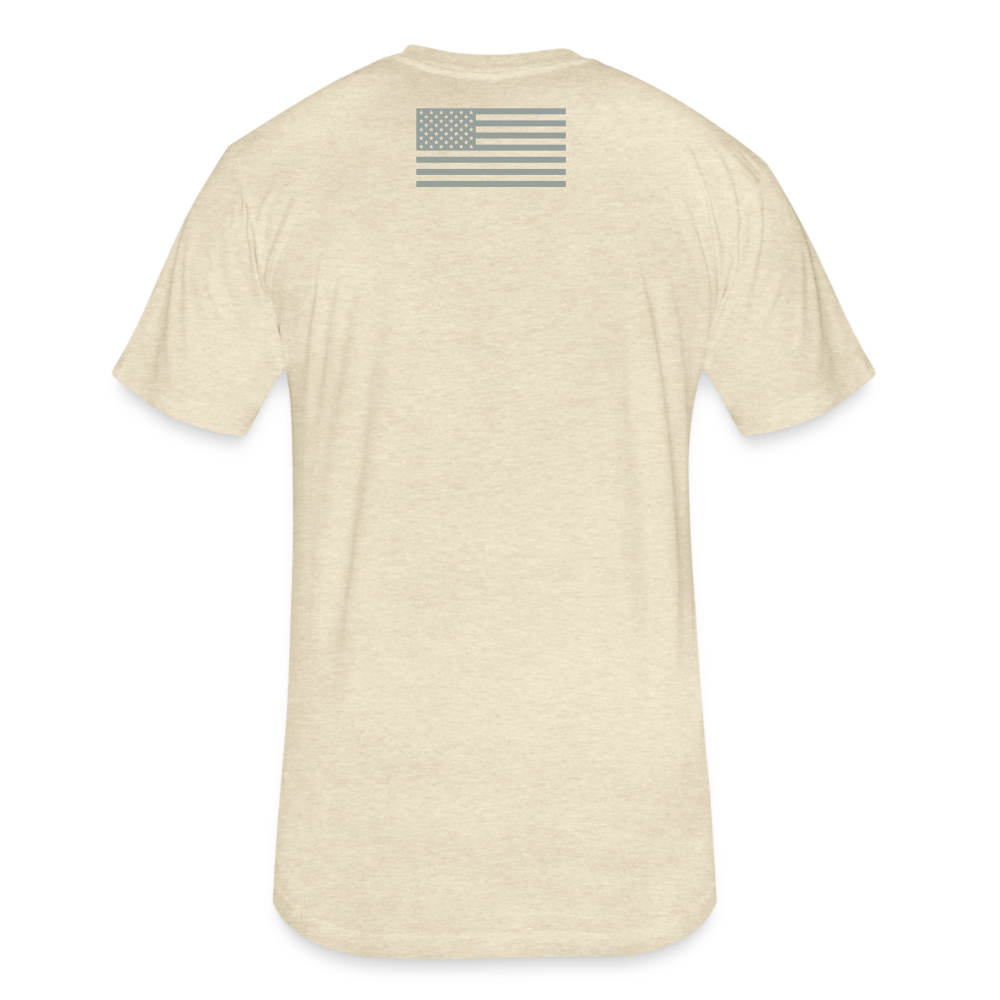 Unisex Poly/Cotton T-Shirt by Next Level - Police/Flag - heather cream