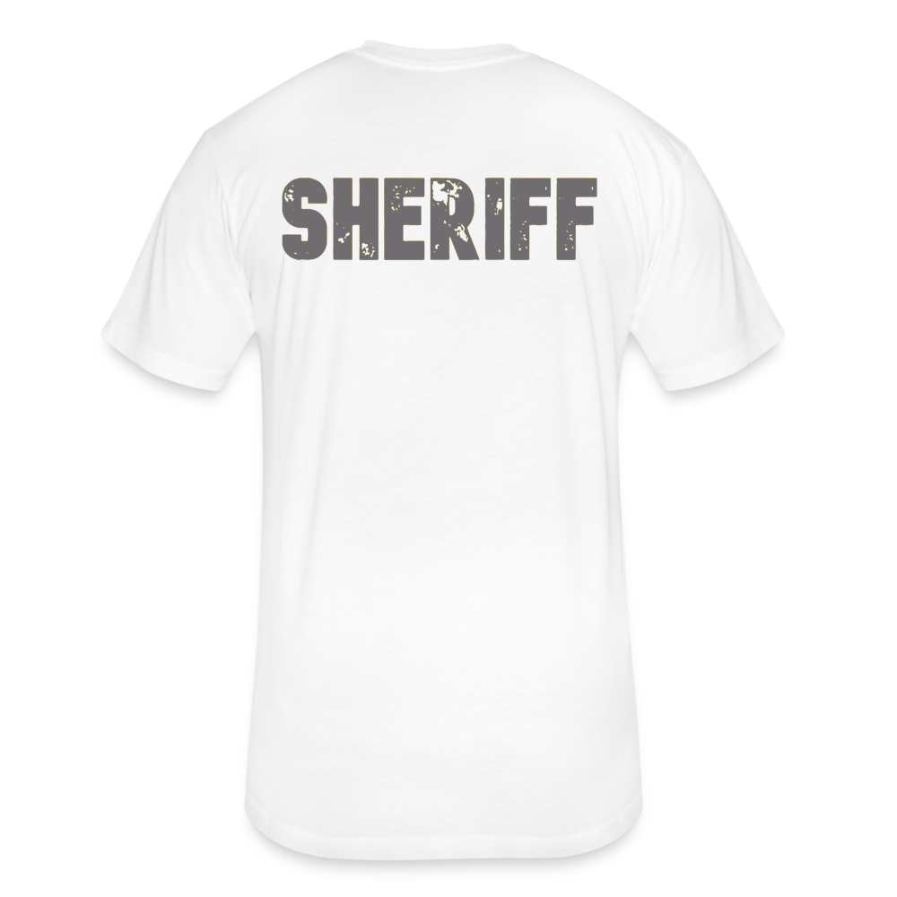 Unisex Poly/Cotton T-Shirt by Next Level - Sheriff Front and Back - white