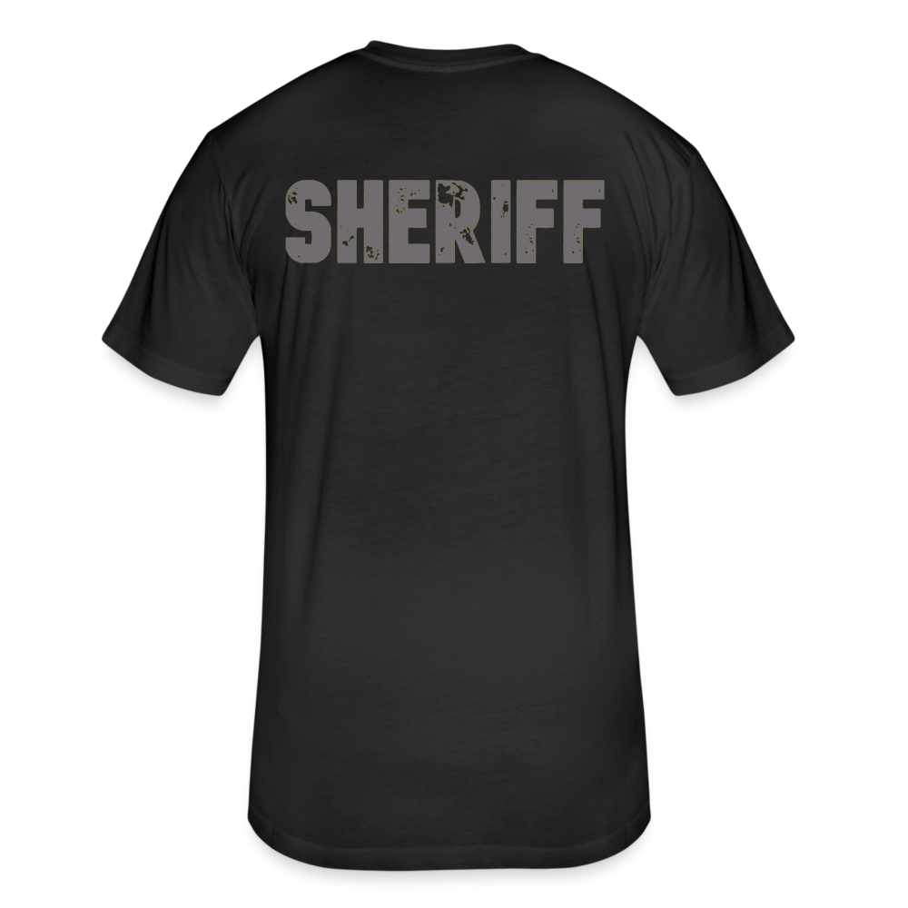 Unisex Poly/Cotton T-Shirt by Next Level - Sheriff Front and Back - black