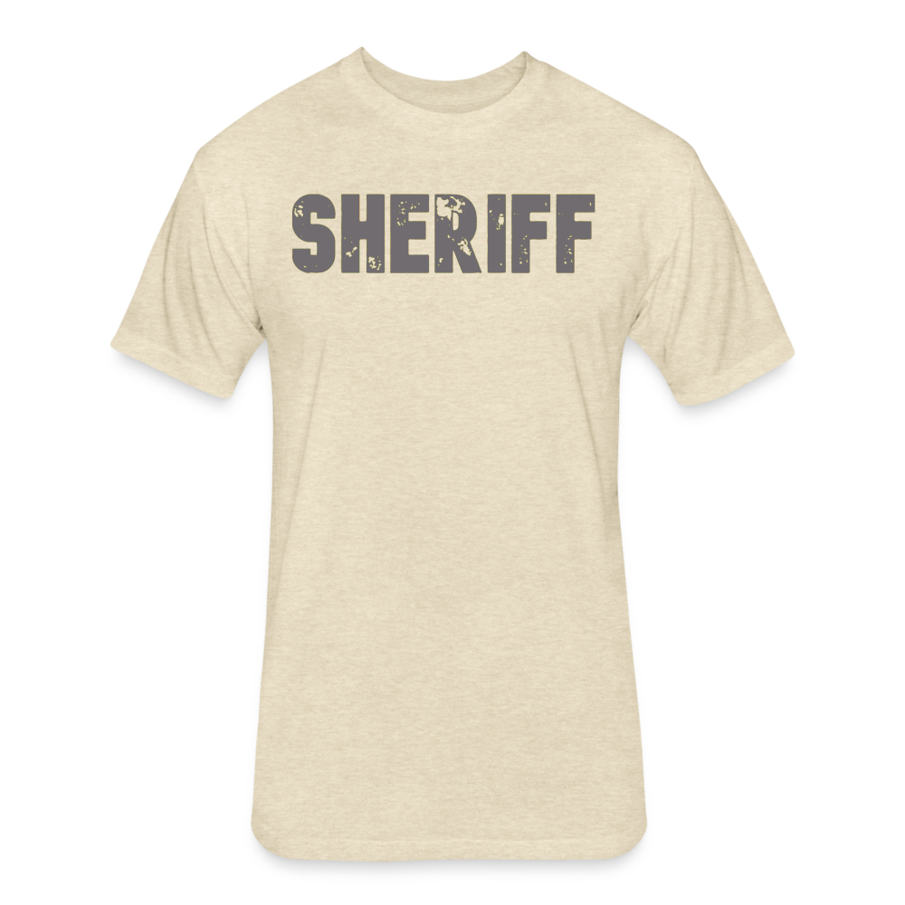 Unisex Poly/Cotton T-Shirt by Next Level - Sheriff - heather cream