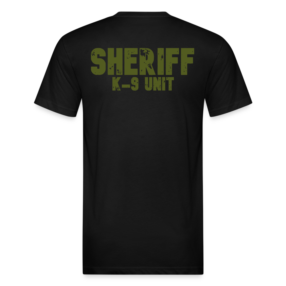 Unisex Poly/Cotton T-Shirt by Next Level - Sheriff K-9 - OD Green - black