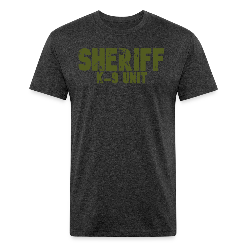 Unisex Poly/Cotton T-Shirt by Next Level - Sheriff K-9 - OD Green - heather black