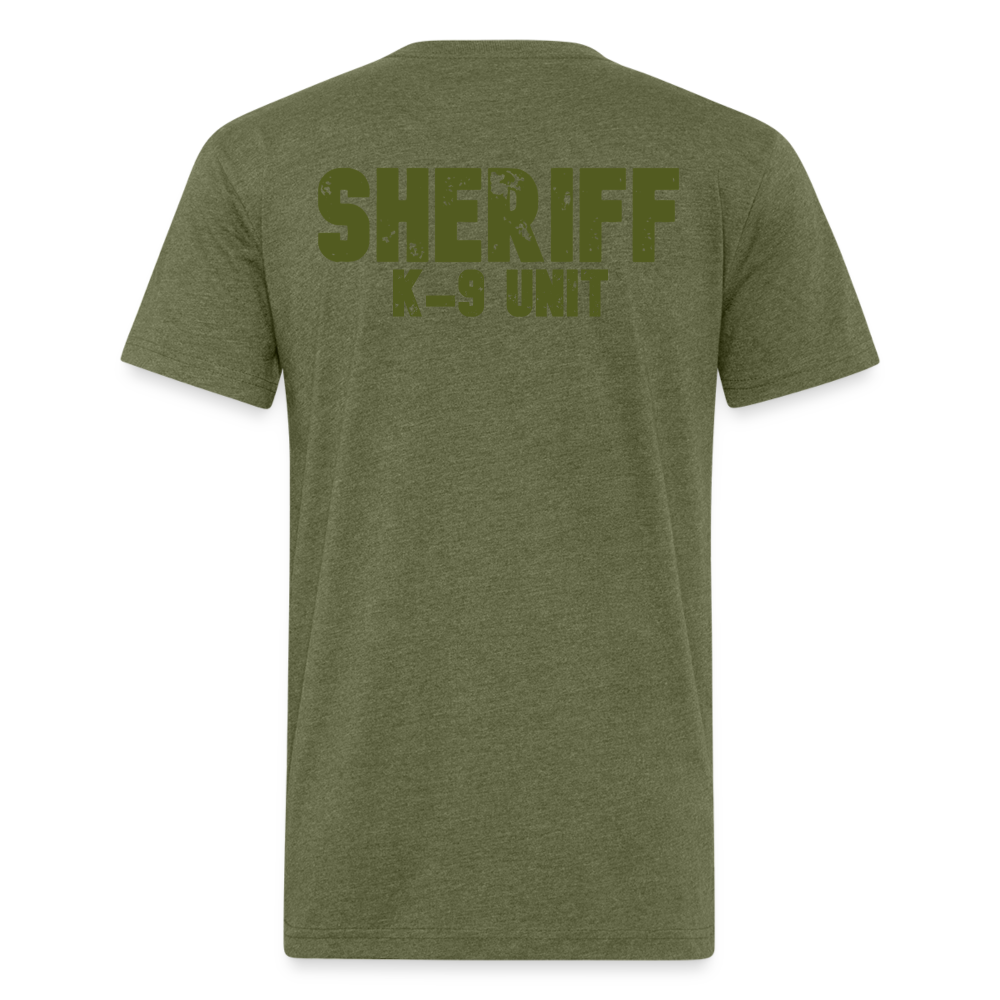 Unisex Poly/Cotton T-Shirt by Next Level - Sheriff K-9 - OD Green - heather military green