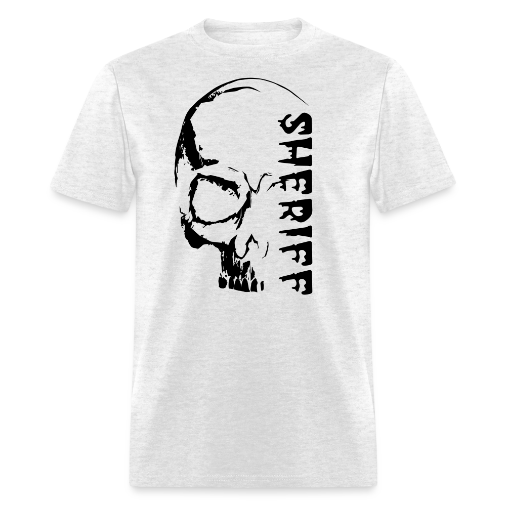 Unisex Classic T-Shirt - Halloween Sheriff Skull - light heather gray
