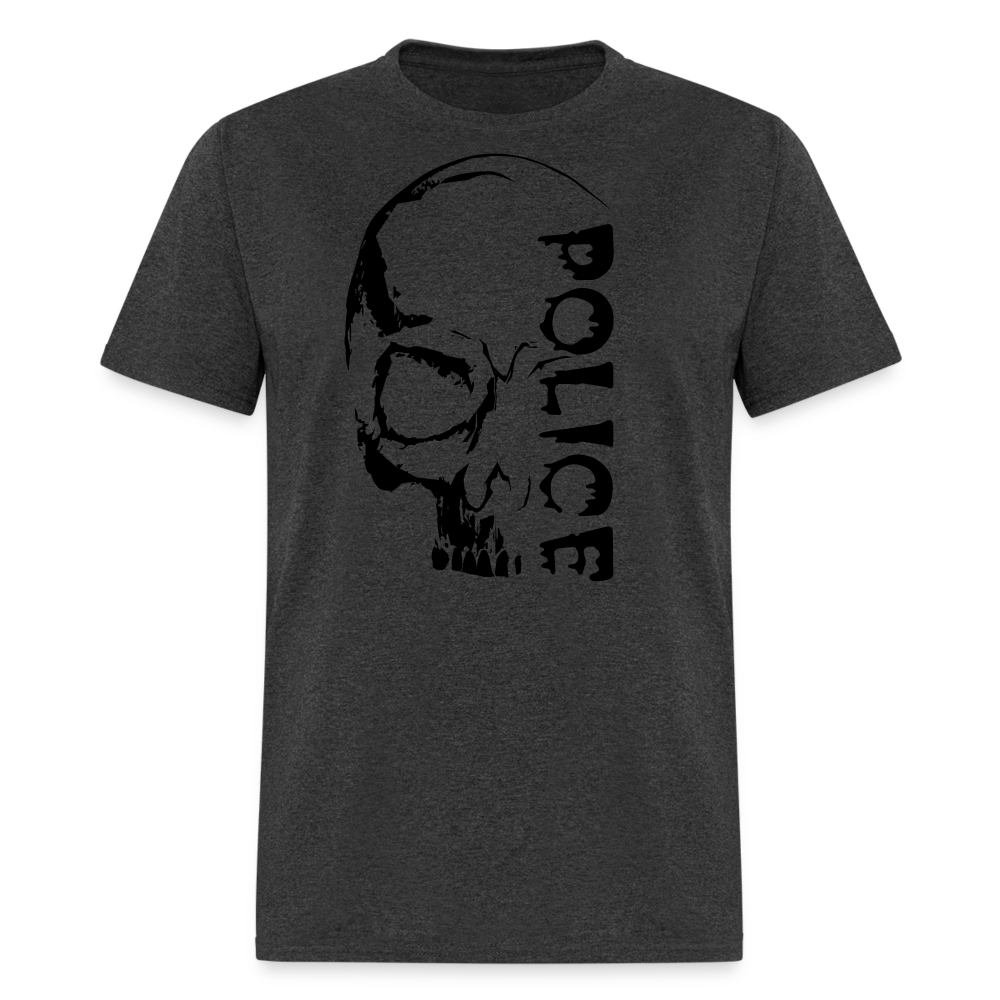 Unisex Classic T-Shirt - Halloween Police Skull - heather black