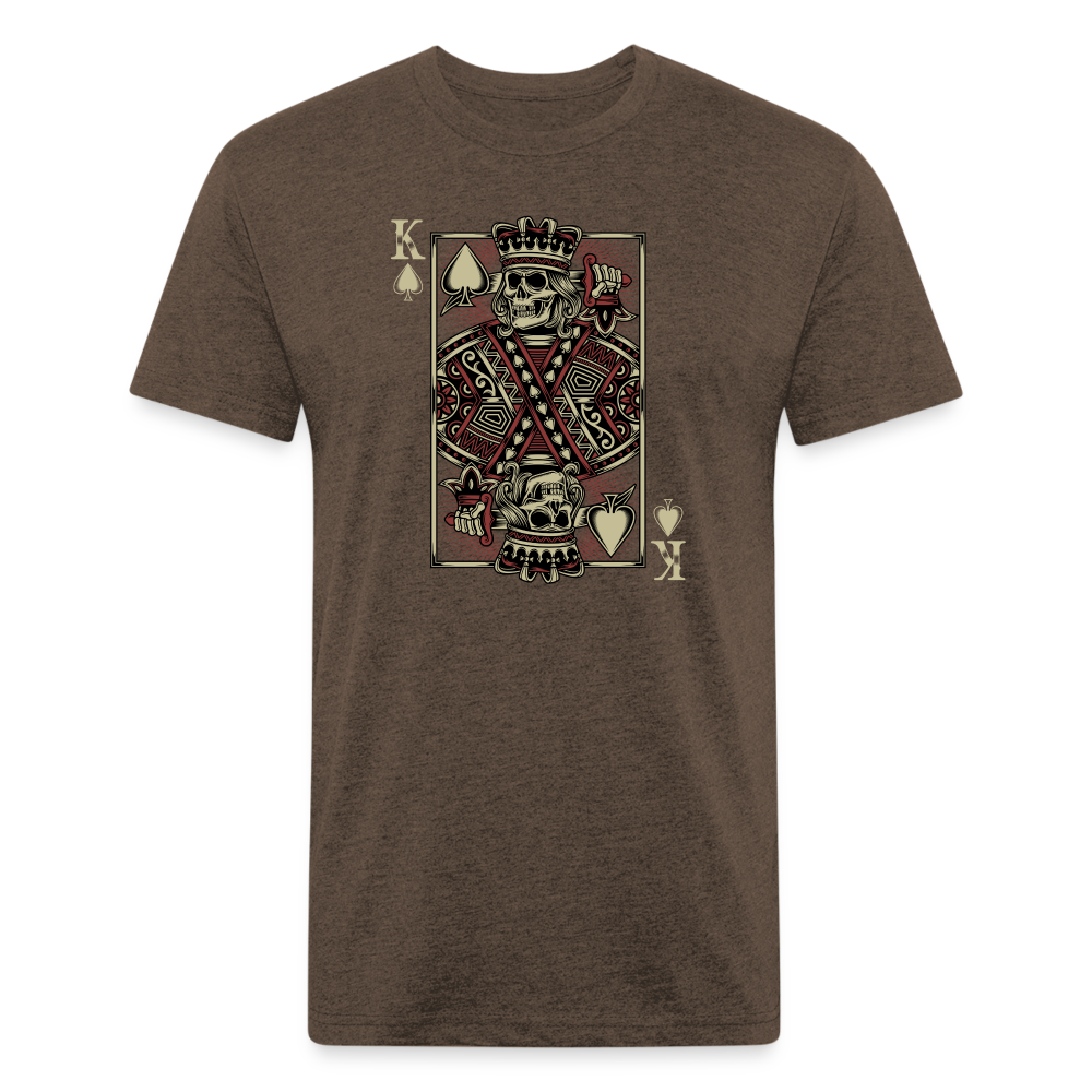Unisex Poly/Cotton T-Shirt by Next Level - King of Hearts Skelton - heather espresso