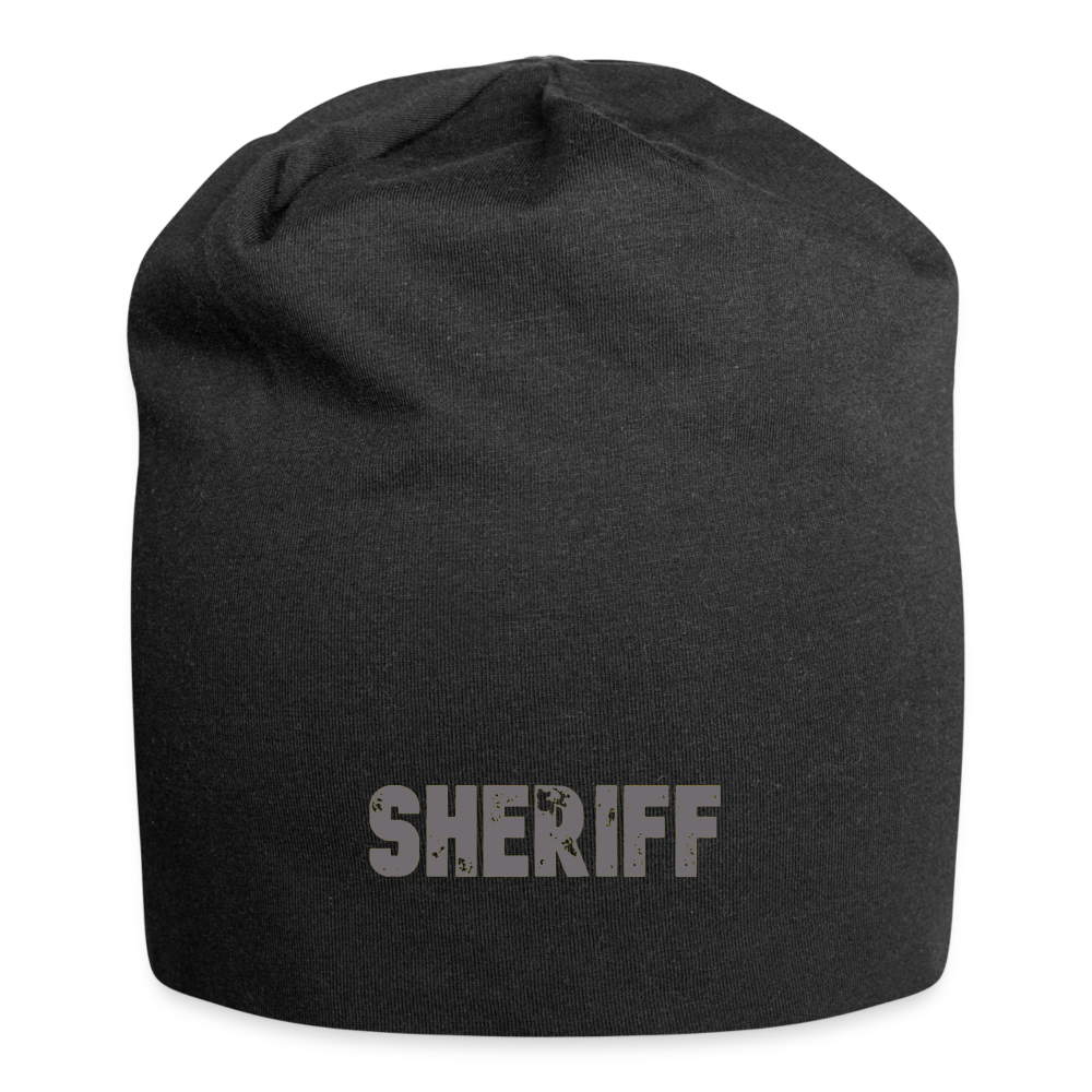 Jersey Beanie -  Sheriff Distressed - Gray - black