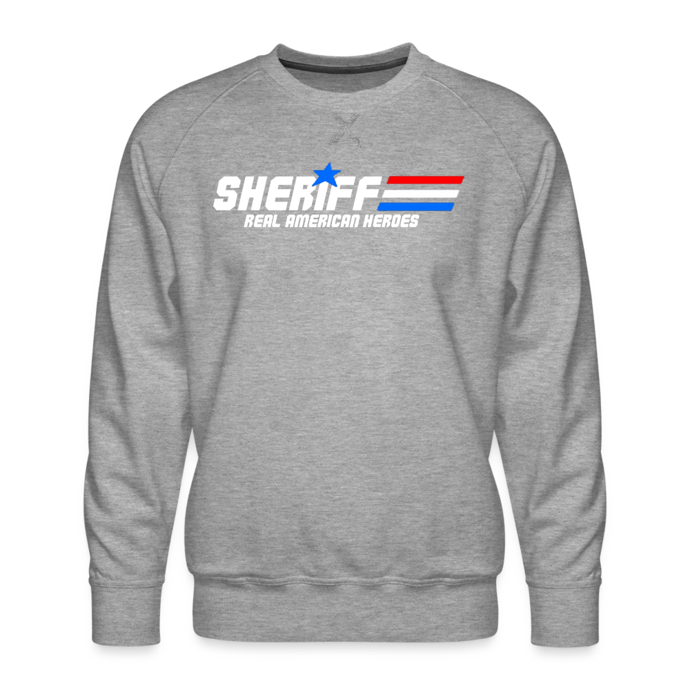 Men’s Premium Sweatshirt - Sheriff "Real American Heroes" - heather grey