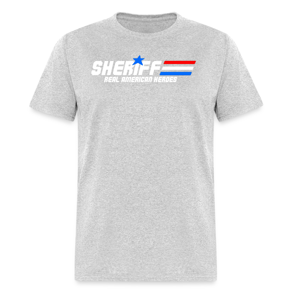 Unisex Classic T-Shirt - Sheriff "Real American Heroes" - heather gray