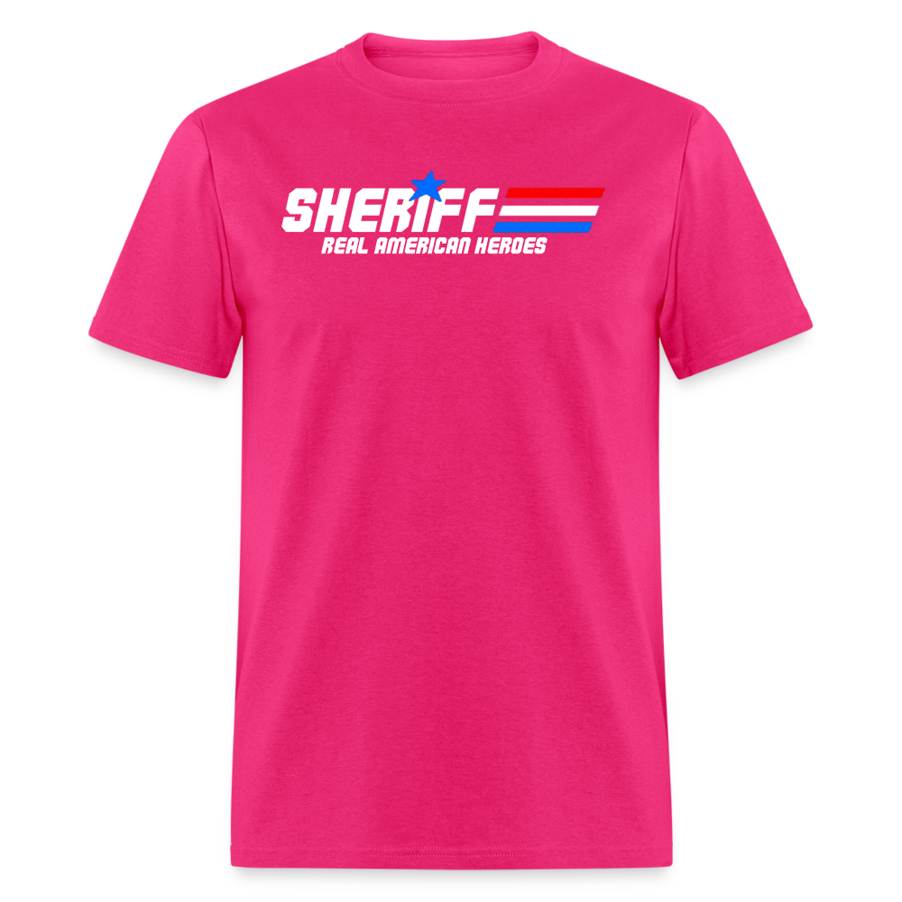 Unisex Classic T-Shirt - Sheriff "Real American Heroes" - fuchsia