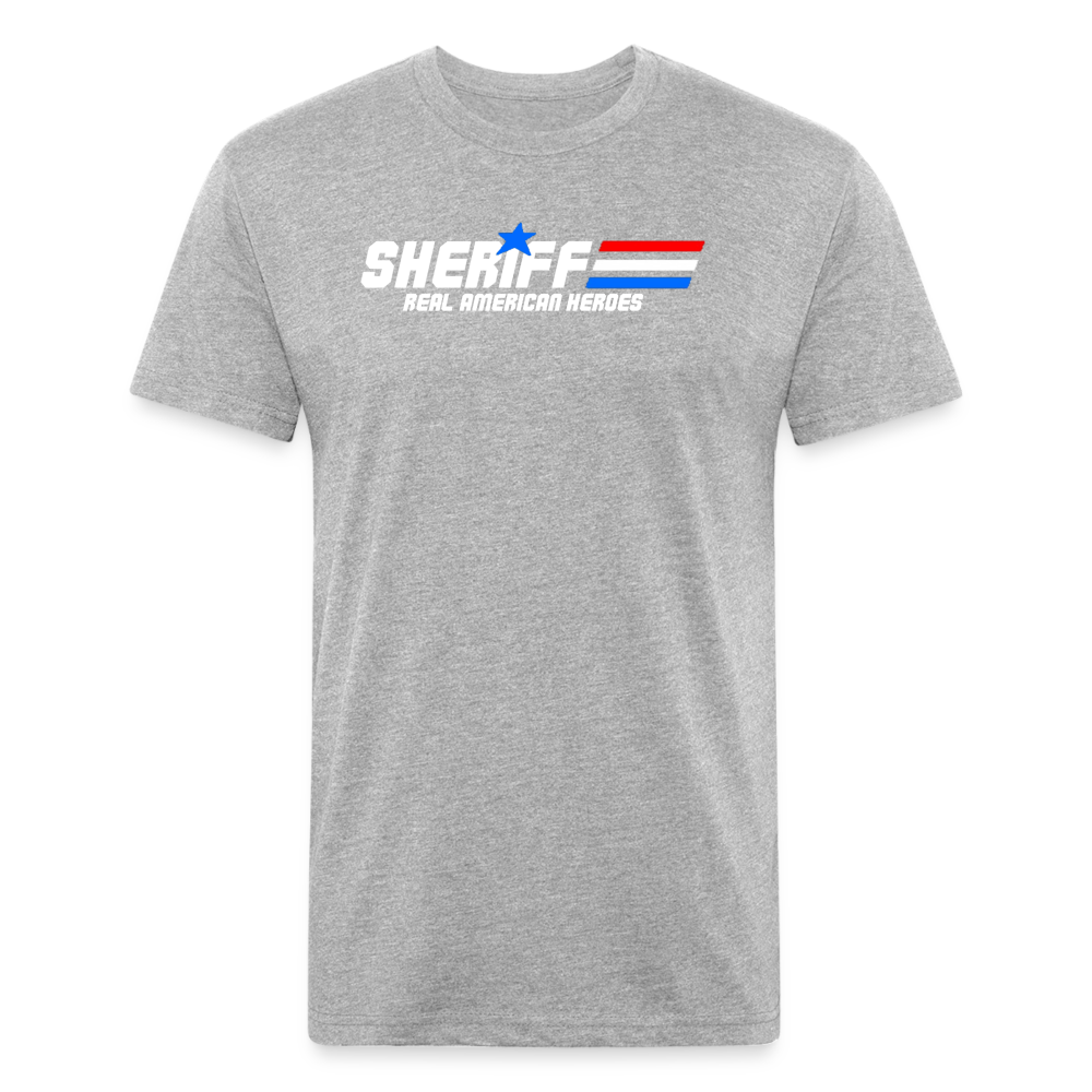 Unisex Poly/Cotton T-Shirt by Next Level - Sheriff "Real American Heroes" - heather gray