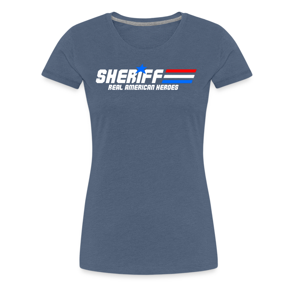 Women’s Premium T-Shirt - Sheriff "Real American Heroes" - heather blue