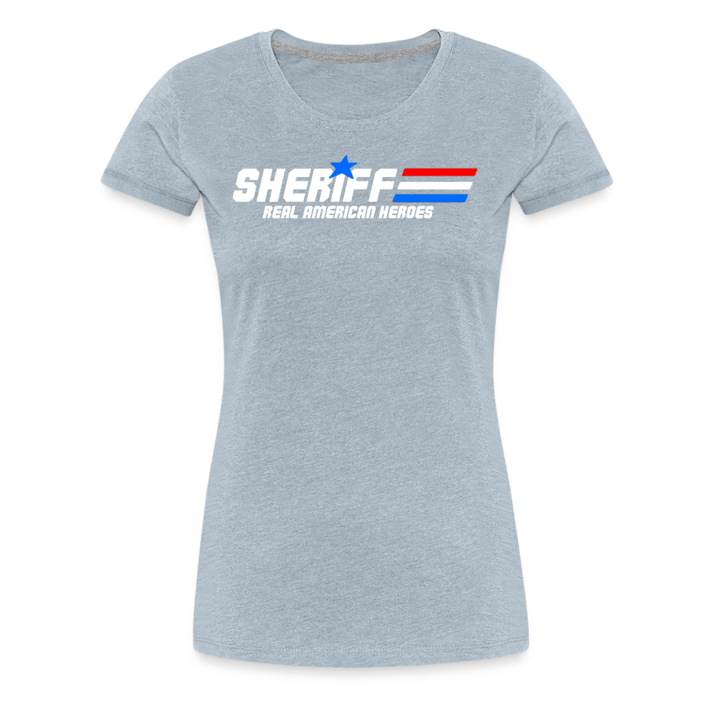 Women’s Premium T-Shirt - Sheriff "Real American Heroes" - heather ice blue