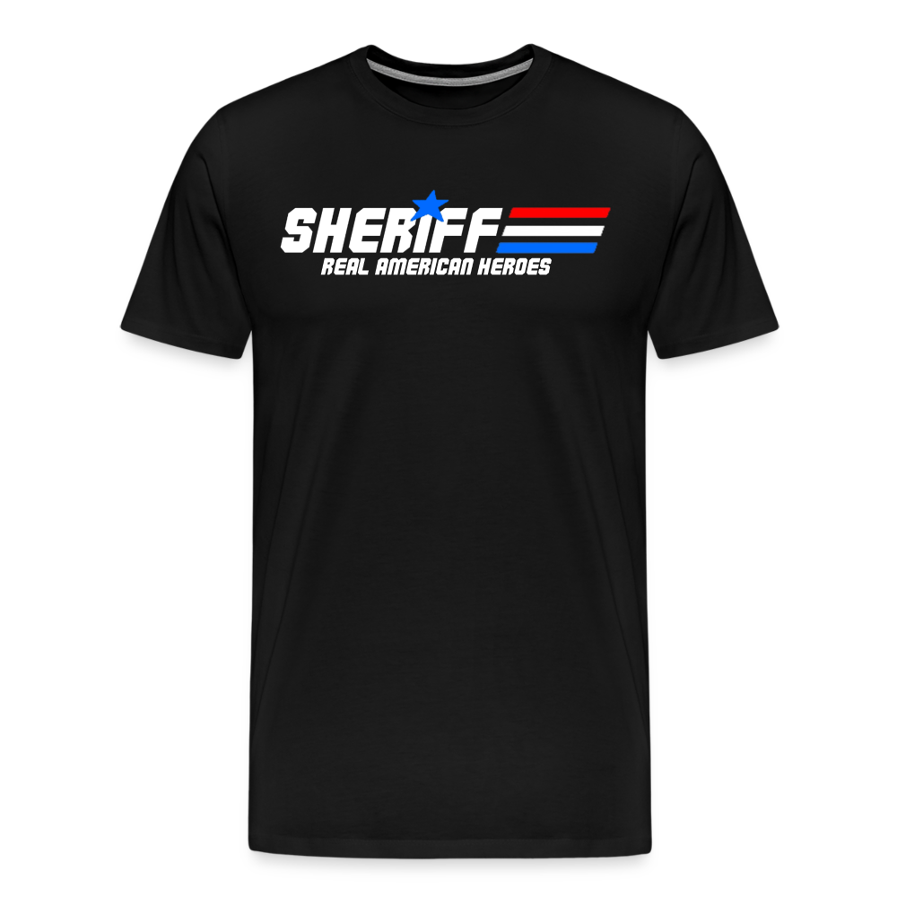 Men's Premium T-Shirt - Sheriff "Real American Heroes" - black