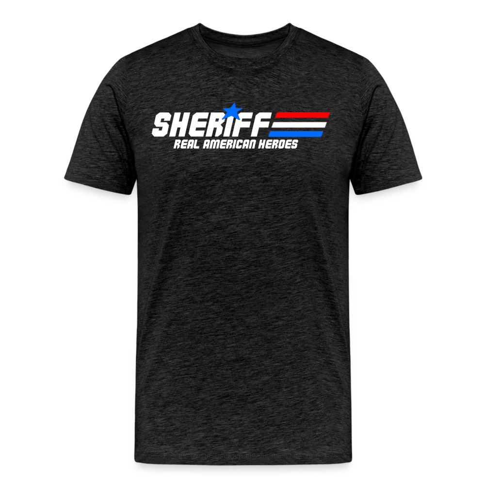 Men's Premium T-Shirt - Sheriff "Real American Heroes" - charcoal grey
