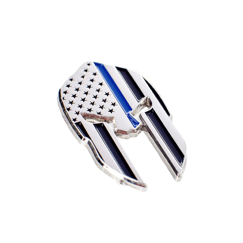 Thin Blue Line Spartan Pin – Red Diamond Uniform & Police Supply